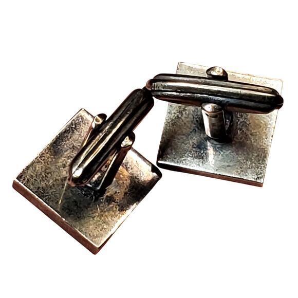 Silver Tone Twist Design Vtg Unsigned - Picture 2 of 3